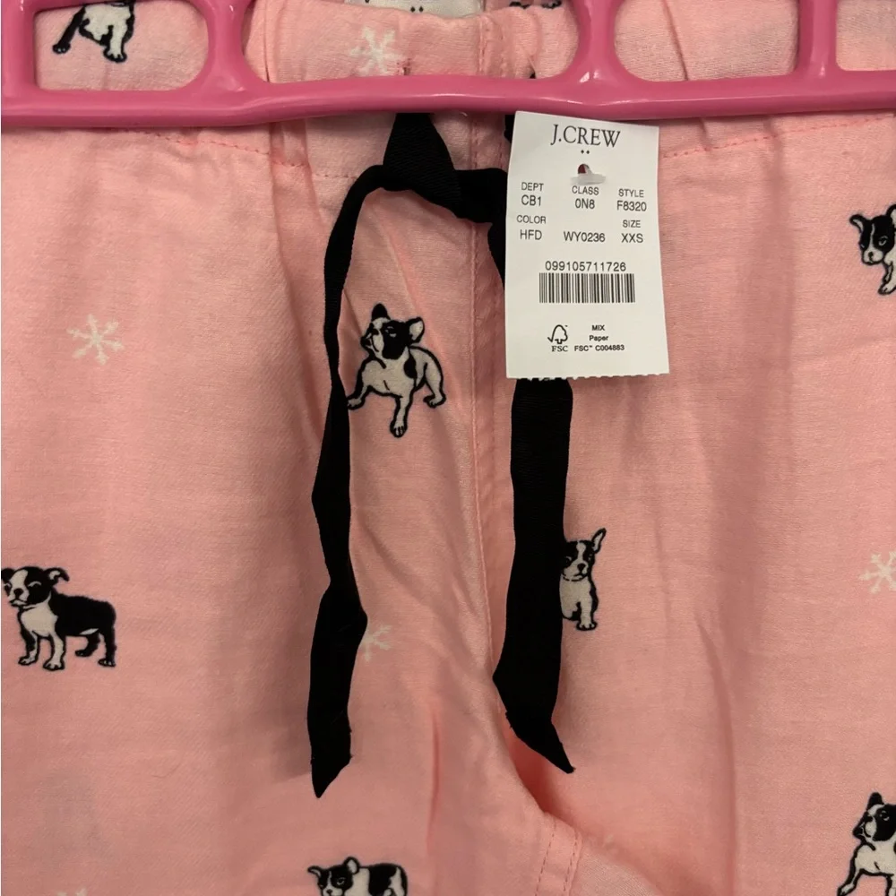 J Crew Cozy Pajama Bottoms in Soft Pink - Picture 2 of 2